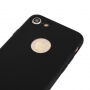 Husă din silicon pentru iPhone 8 / 7, cu protecţie 360° - protejează partea din faţă şi din spate - negru