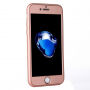 Husă din silicon pentru iPhone 8 / 7, cu protecţie 360° - protejează partea din faţă şi din spate - roz auriu (Rose Gold)
