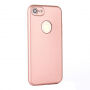 Husă din silicon pentru iPhone 8 / 7, cu protecţie 360° - protejează partea din faţă şi din spate - roz auriu (Rose Gold)