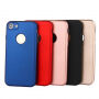 Husă din silicon pentru iPhone 8 / 7, cu protecţie 360° - protejează partea din faţă şi din spate - roz auriu (Rose Gold)