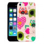 Carcasă pentru iPhone 5 / 5S / SE (2016) - model artistic - bufniţe şi inimioare