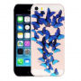 Carcasă de protecţie model artistic pentru iPhone 5 / 5S / SE (2016) - fluturi albaştri