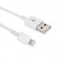 Cablu scurt USB-A / Lightning, de date și încărcare, pentru iPhone / iPod / iPad / AirPods - 20 cm – alb