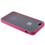 Carcasă de protecţie transparentă, din plastic, cu ramă, pentru iPhone 5 / 5S / SE (2016) - roz