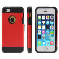 Carcasă super rezistentă "Armor", pentru iPhone 5 / 5S / SE (2016) - roşu