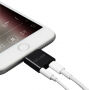 Reducţie 2 în 1 OCUBE Lightning la port 3,5 mm şi Lightning pentru Apple iPhone - negru