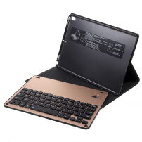 Tastatură wireless Bluetooth şi husă, pentru Apple iPad Air 3 (2019) / iPad Pro 10,5" (2017) - auriu