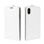 Husă rabatabilă, cu capac şi buzunar de acte, pentru iPhone XS / iPhone X - alb