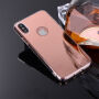 Carcasă de protecţie tip oglindă, pentru iPhone XS / iPhone X - roz auriu