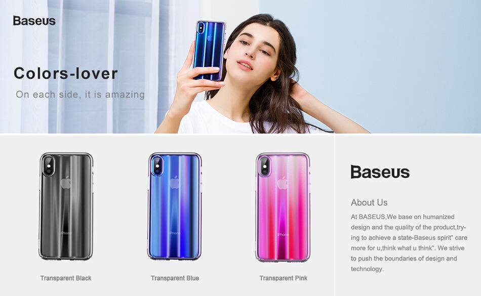 Carcasă BASEUS Aurora, pentru iPhone XS - negru