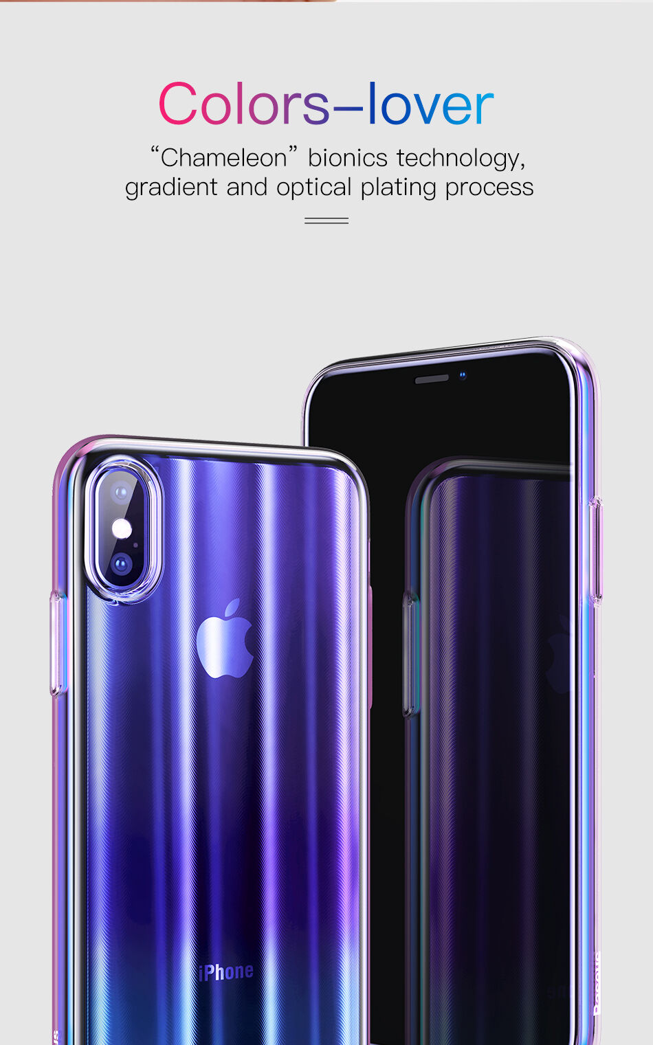 Carcasă BASEUS Aurora, pentru iPhone XS - negru