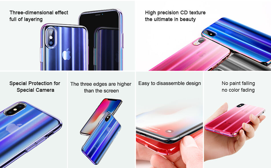 Carcasă BASEUS Aurora, pentru iPhone XS - albastru