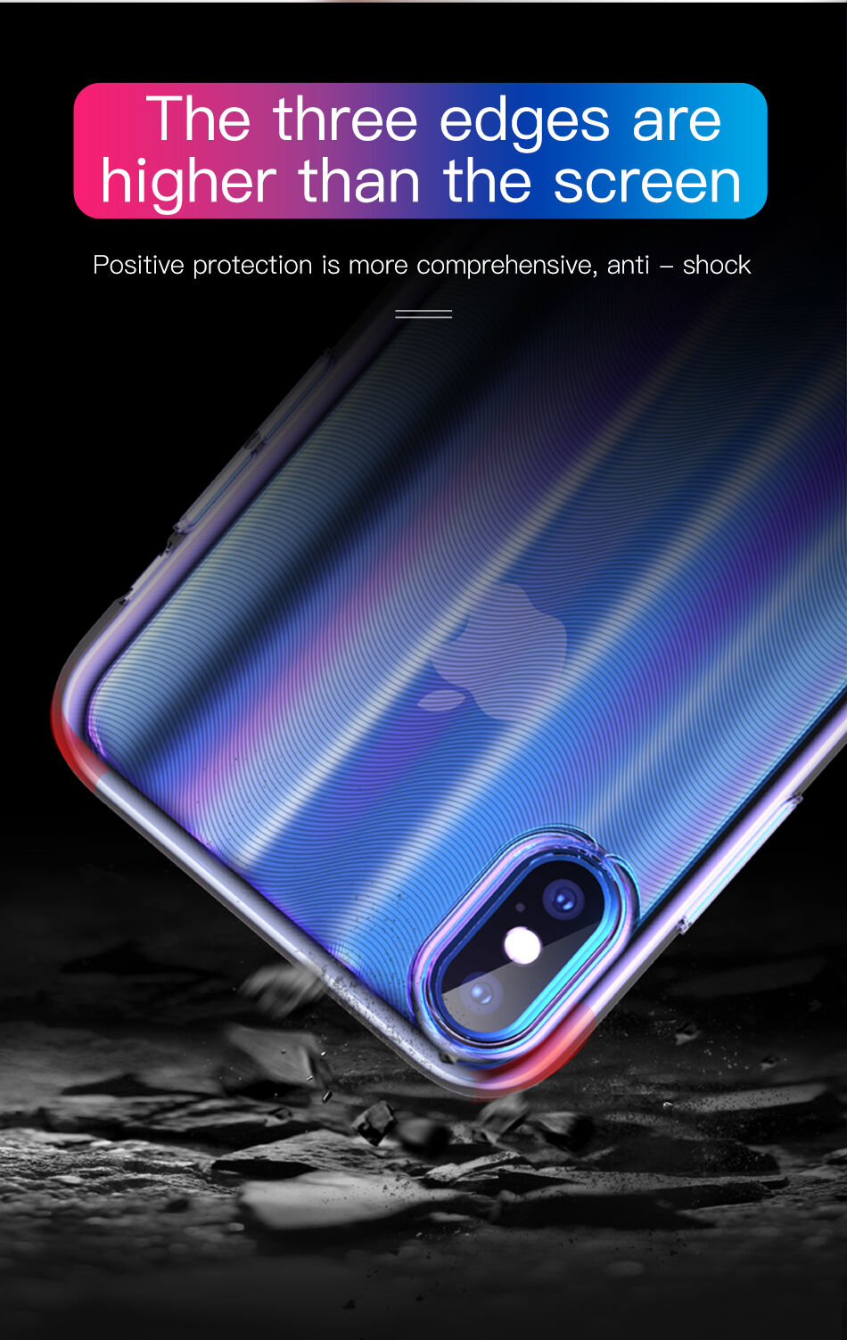 Carcasă BASEUS Aurora, pentru iPhone XS - albastru