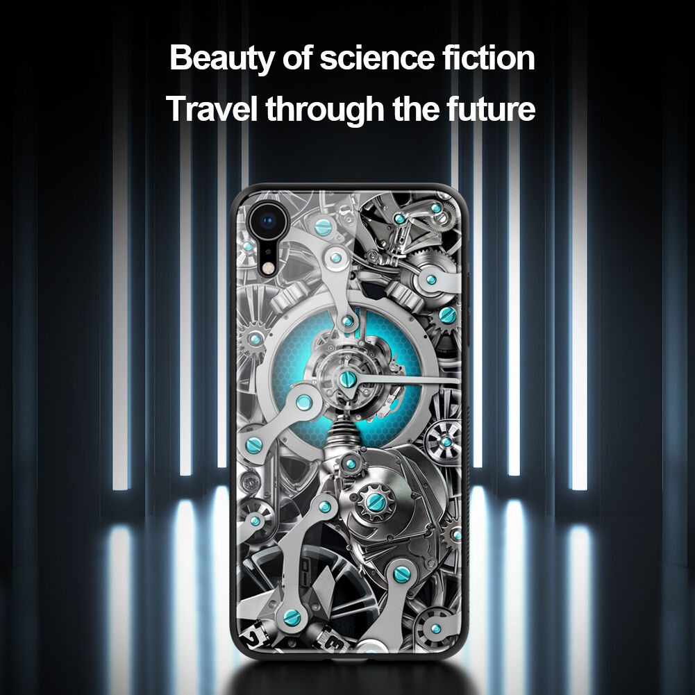 Carcasă NILLKIN Spacetime cu partea din spate din sticlă, pentru iPhone XR
