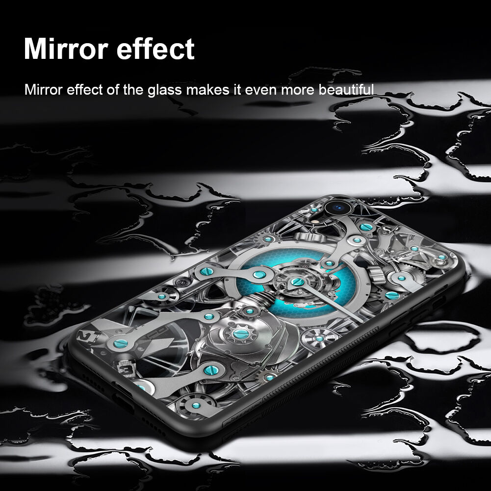 Carcasă NILLKIN Spacetime cu partea din spate din sticlă, pentru iPhone XR