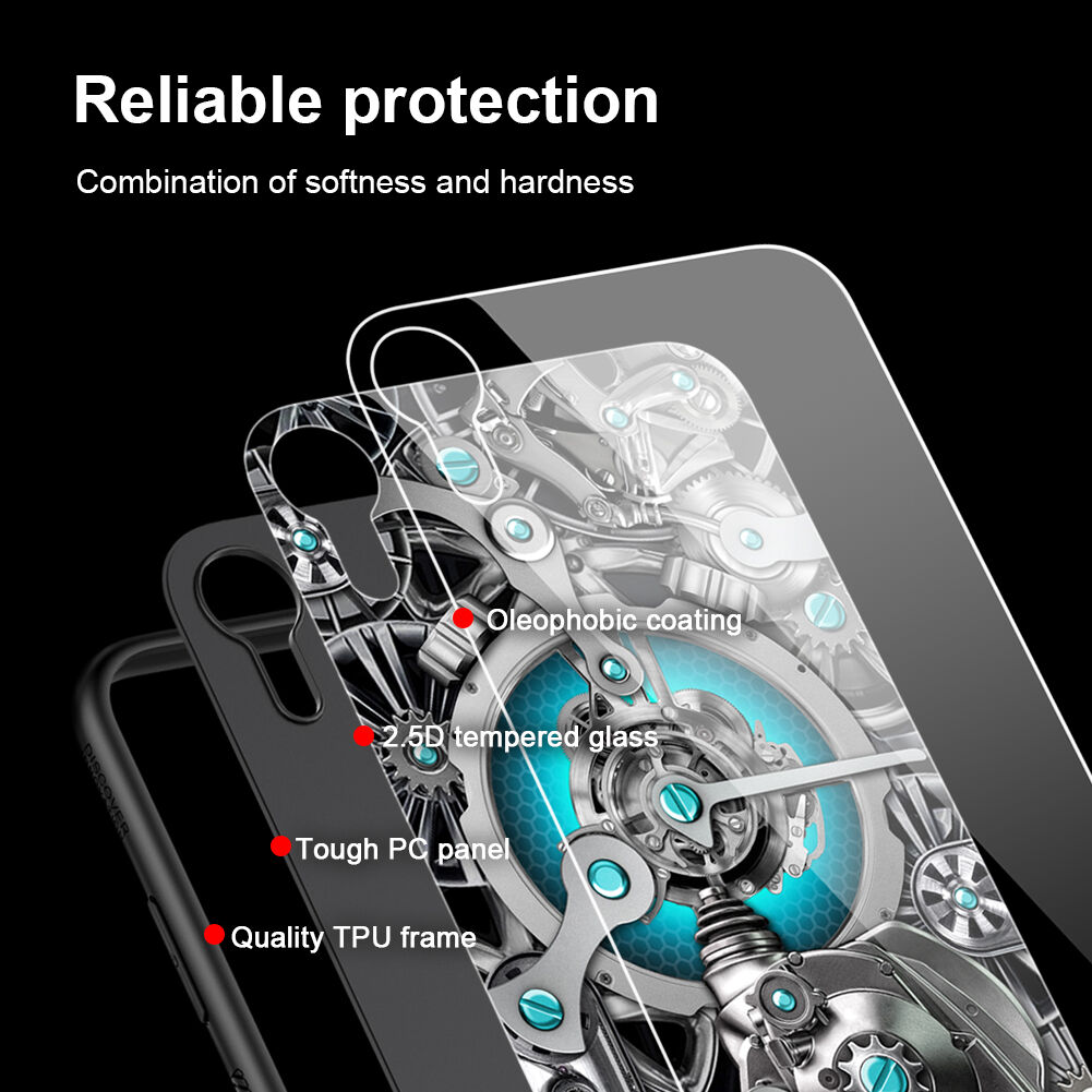 Carcasă NILLKIN Spacetime cu partea din spate din sticlă, pentru iPhone XR