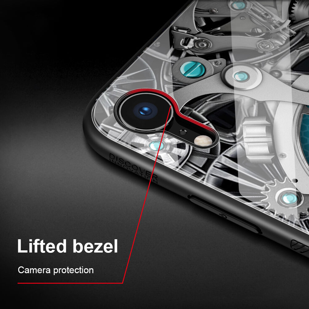 Carcasă NILLKIN Spacetime cu partea din spate din sticlă, pentru iPhone XR