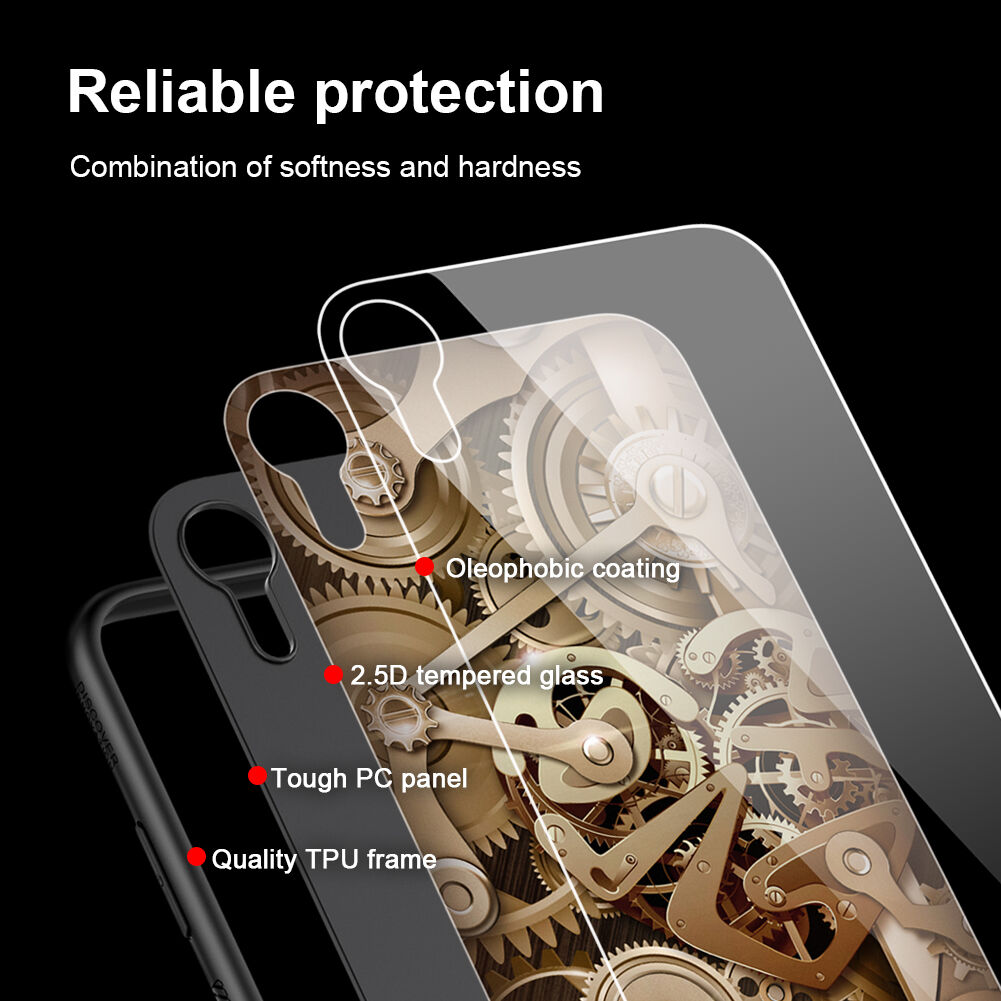Carcasă NILLKIN Gearcu partea din spate din sticlă, pentru iPhone XR