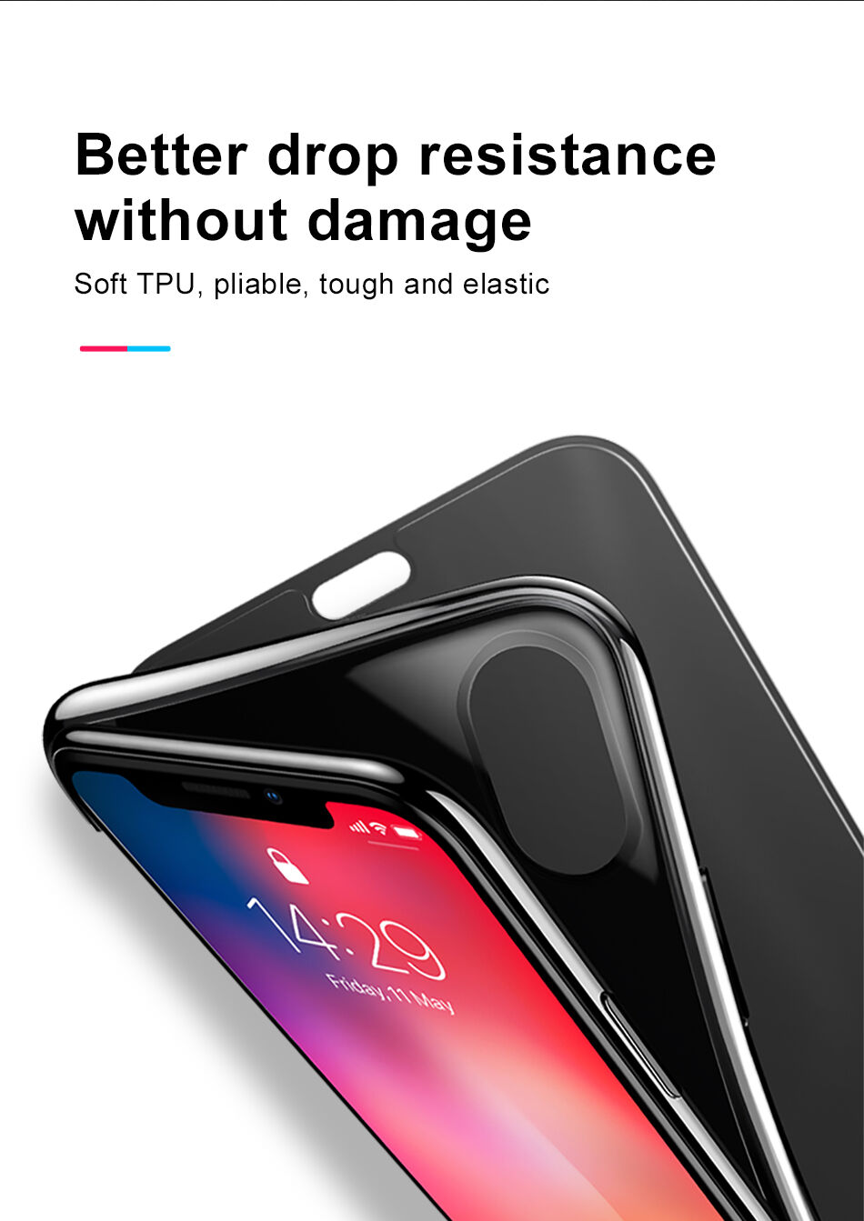 Husă flip BASEUS, pentru iPhone XS - negru
