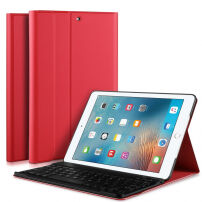 Tastatură wireless Bluetooth şi husă, pentru Apple iPad 9,7" (2017/2018) - roşu