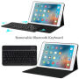 Tastatură wireless Bluetooth şi husă, pentru Apple iPad 9,7" (2017/2018) - negru