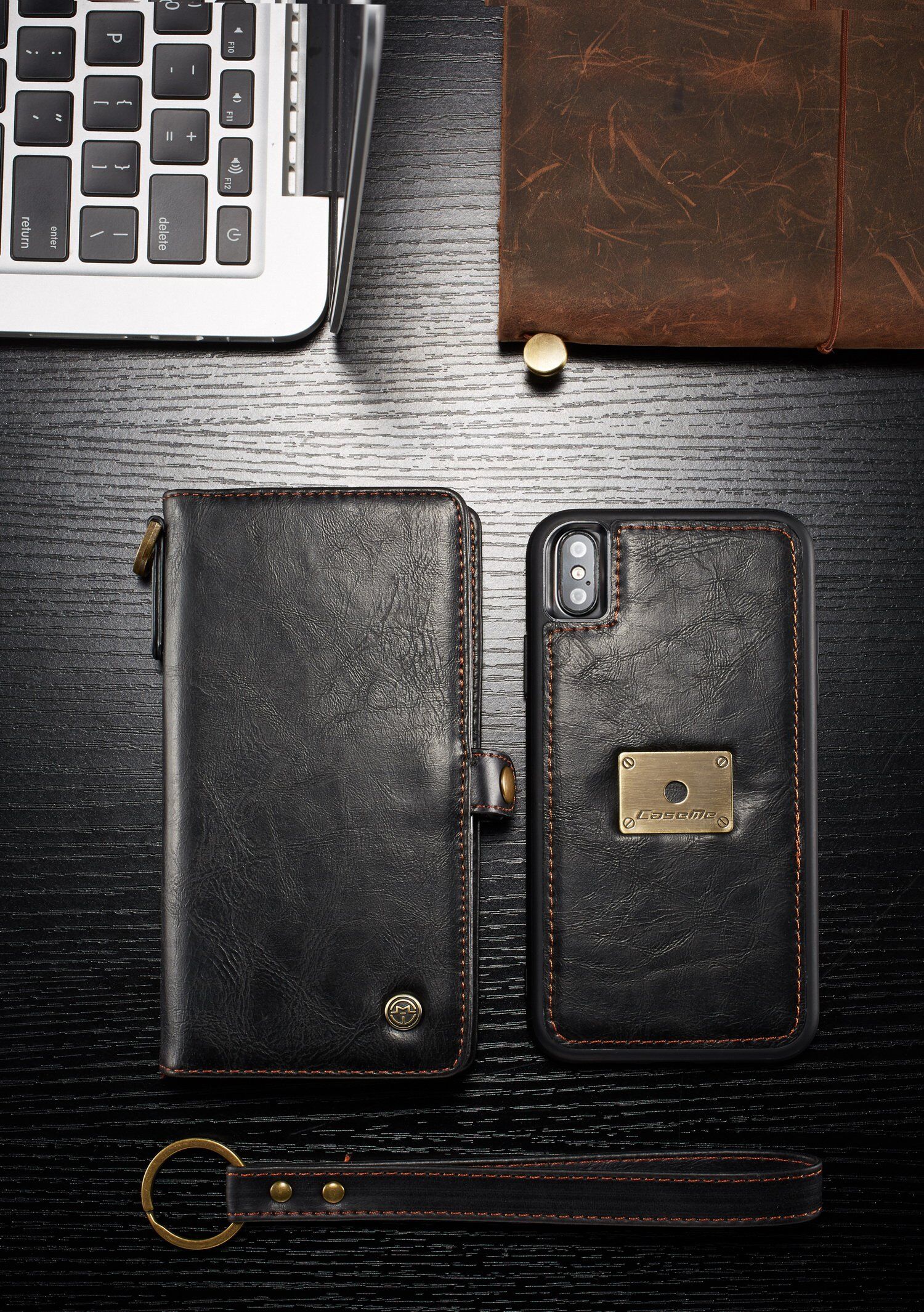 CASEME Husă detaşabilă 2 în 1, pentru iPhone XS Max - roşu