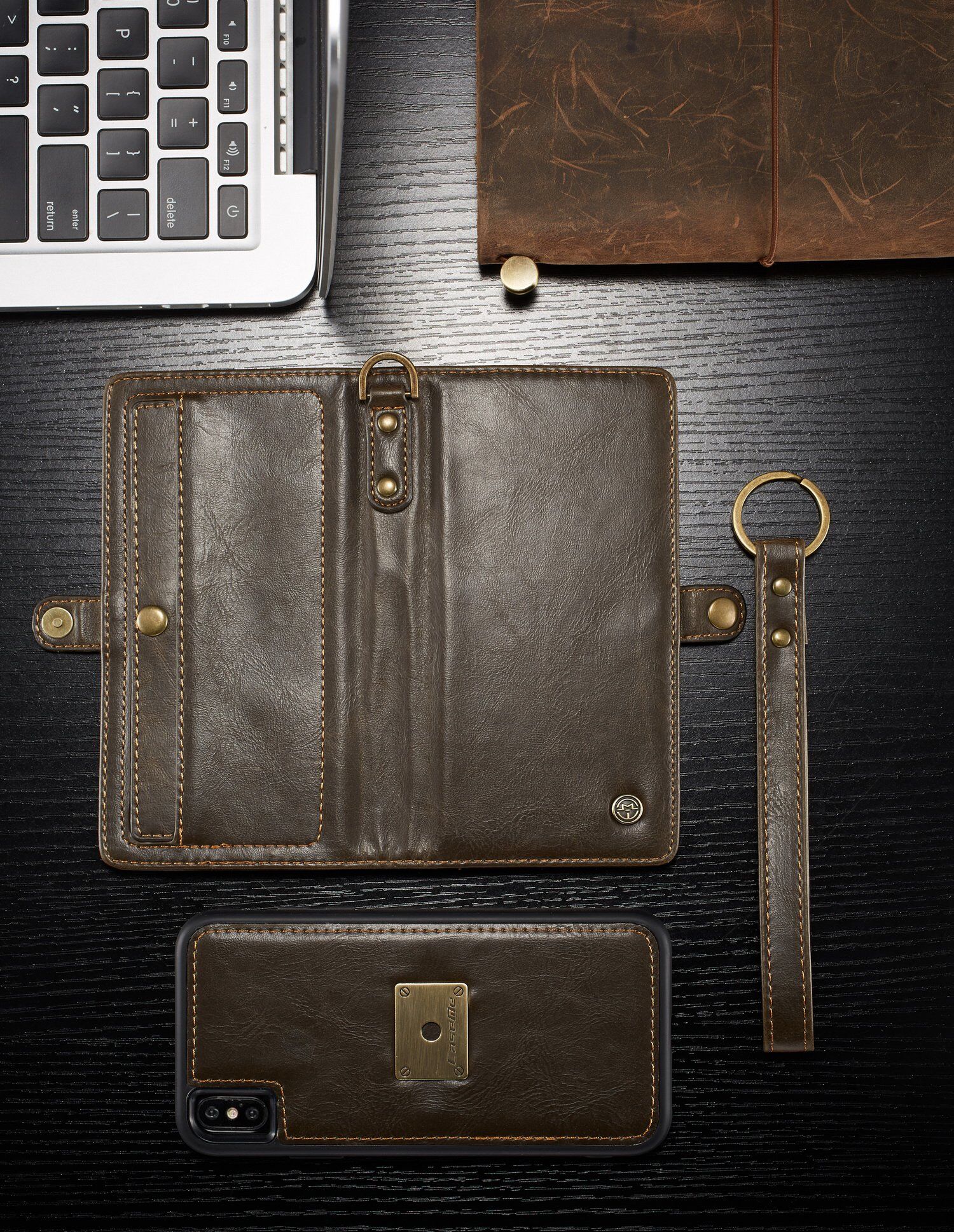 CASEME Husă detaşabilă 2 în 1, pentru iPhone XS Max - roşu