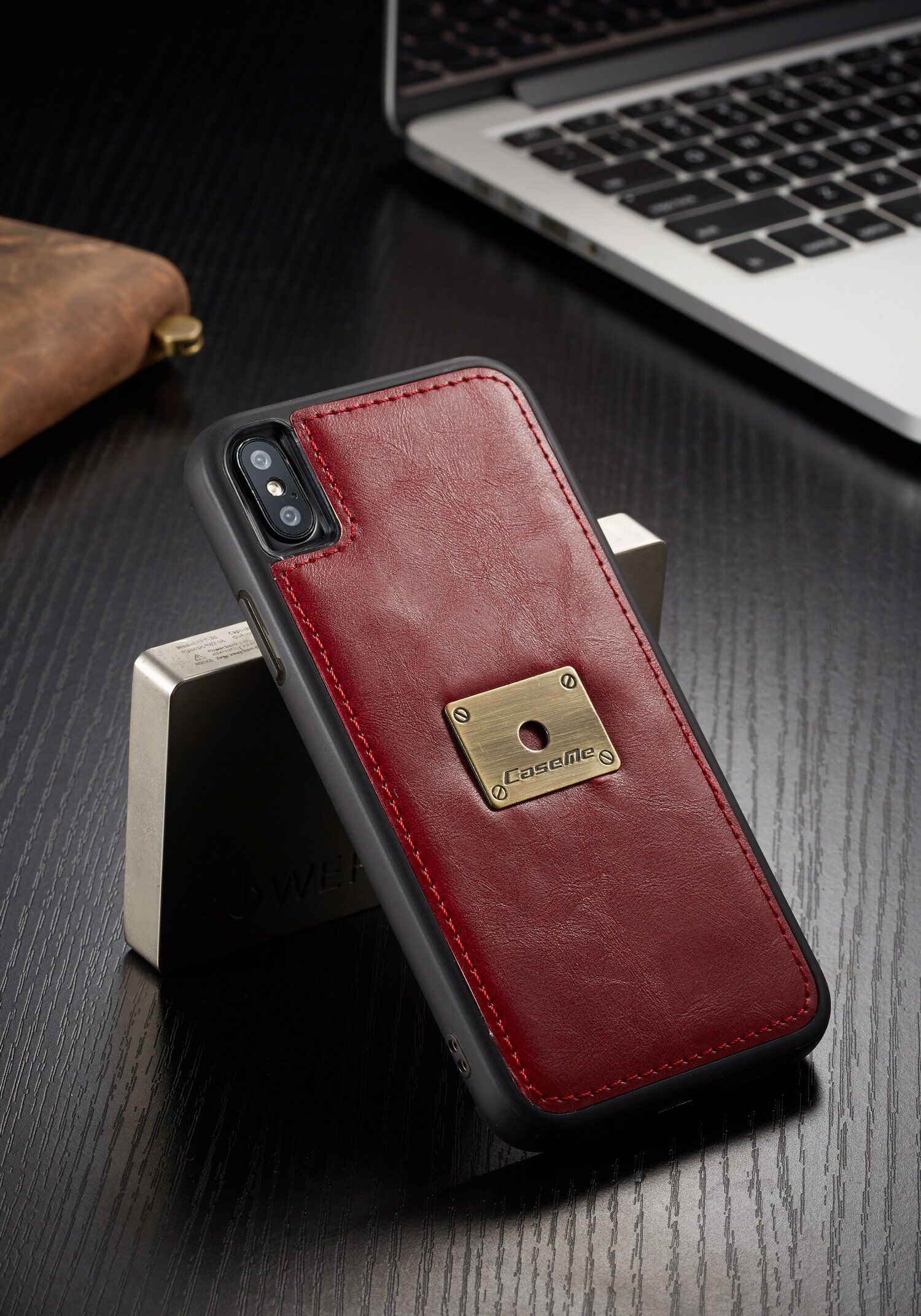 CASEME Husă detaşabilă 2 în 1, pentru iPhone XS Max - roşu