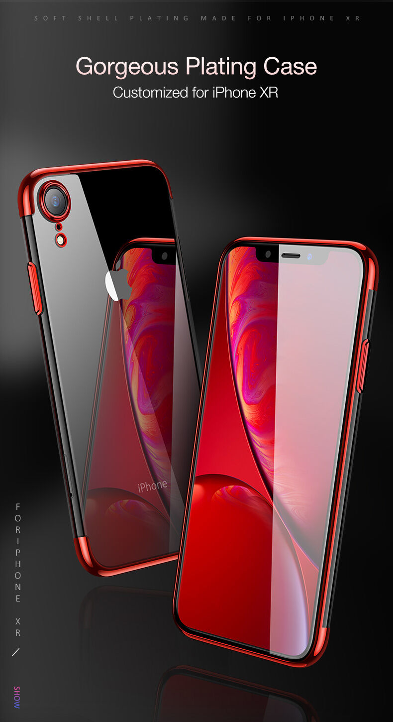Husă CAFELE, cu protecţie cameră foto, pentru iPhone XR - negru