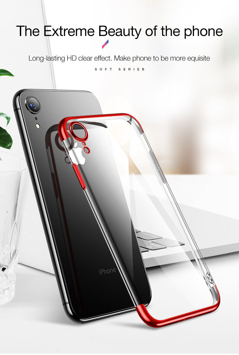 Husă CAFELE, cu protecţie cameră foto, pentru iPhone XR - negru