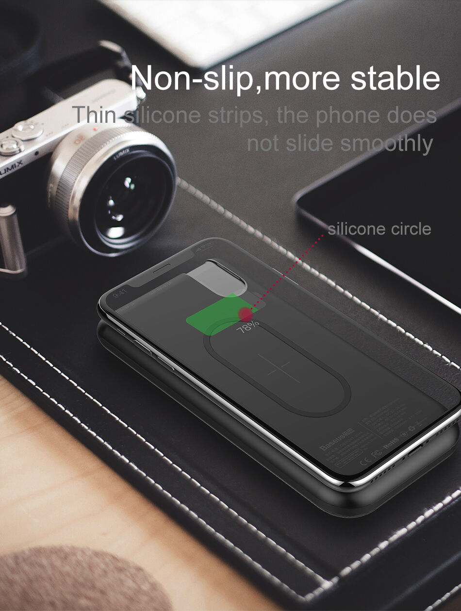 Powerbank BASEUS 10000mAh cu încărcare wireless - negru