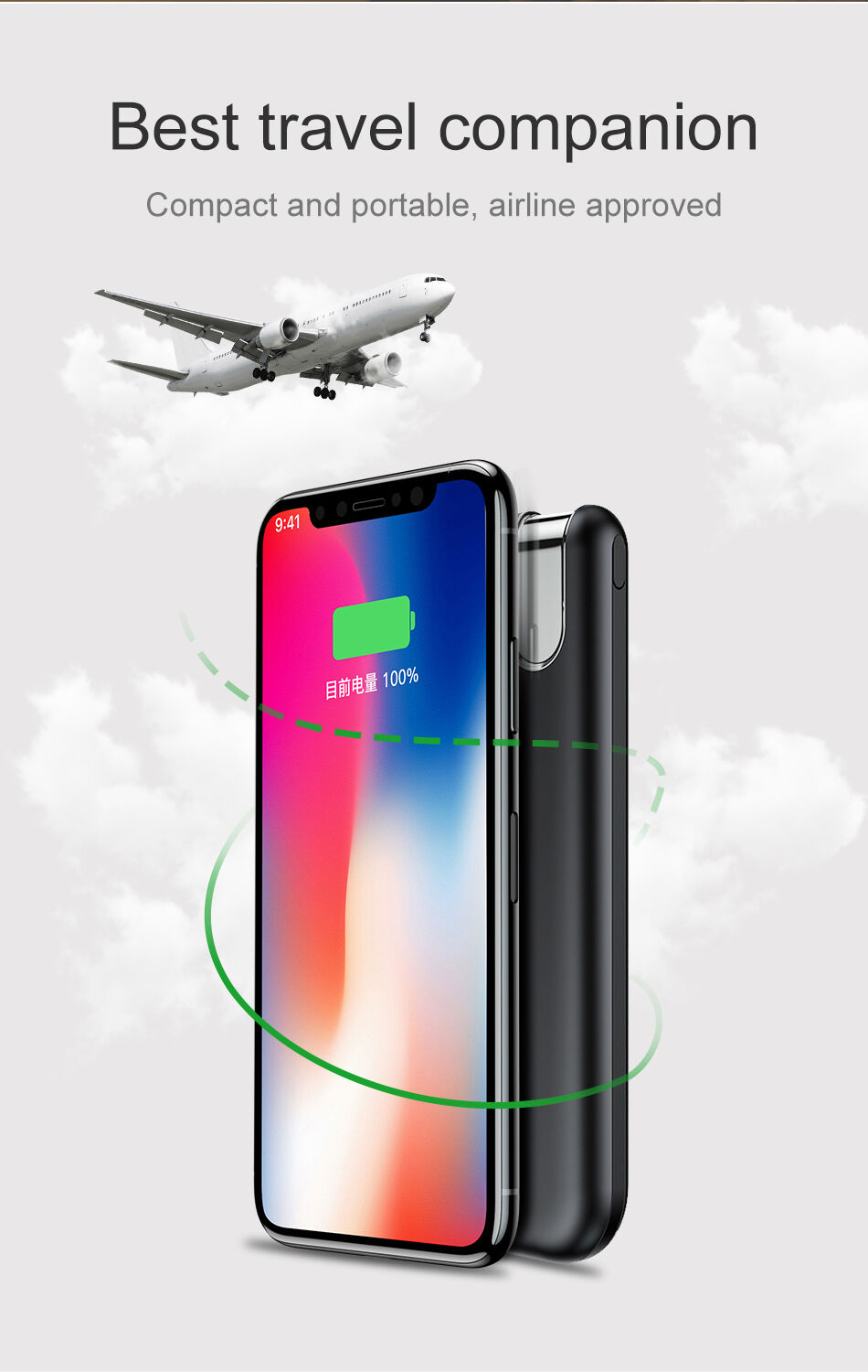 Powerbank BASEUS 10000mAh cu încărcare wireless - negru