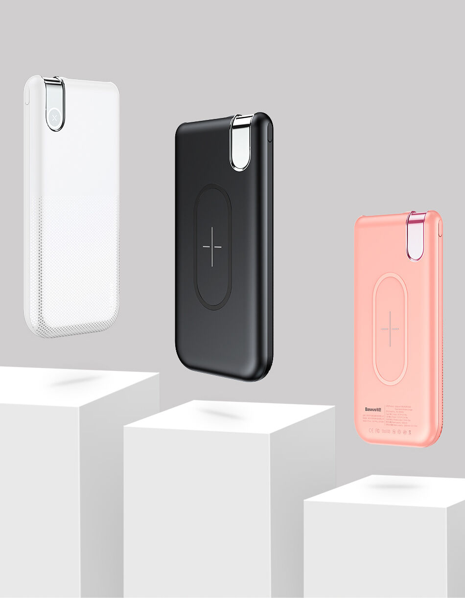 Powerbank BASEUS 10000mAh cu încărcare wireless - negru