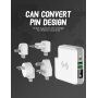 Încărcător / powerbank 6700mAh, cu mufe interschimbabile (AU / UK / US / EU) şi încărcare wireless