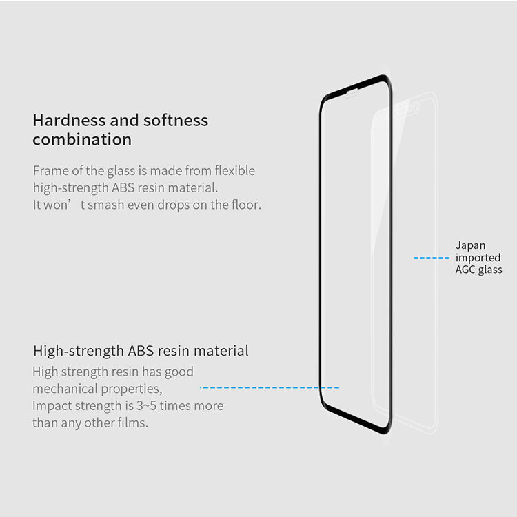 Sticlă durificată NILLKIN 3D, pentru iPhone XS Max / 11 Pro Max - negru