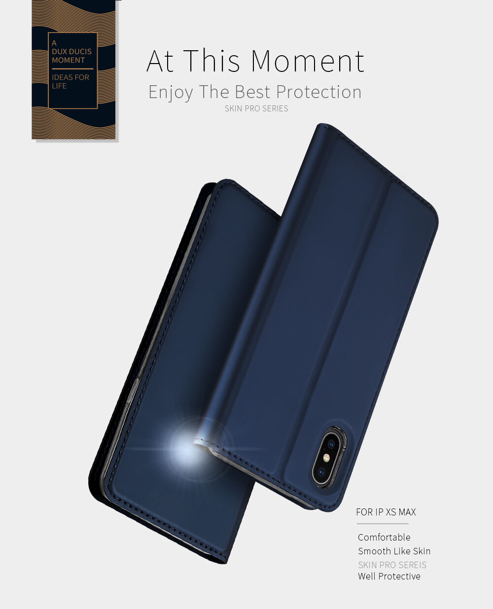 Husă flip DUX DUCIS, pentru iPhone XS Max - gri