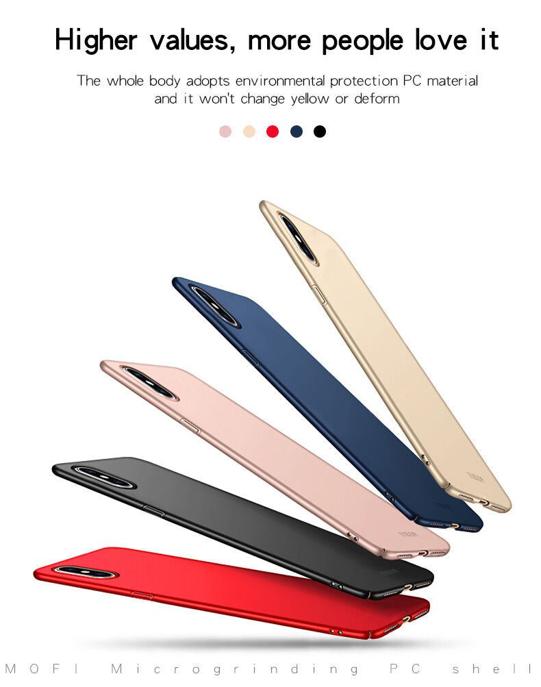 Carcasă elegantă MOFI, ultra subţire, pentru iPhone XS Max - roşu