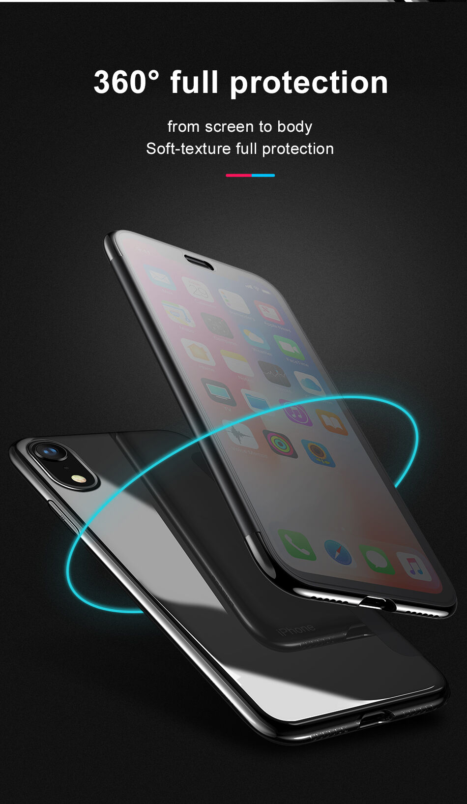 Husă flip BASEUS, pentru iPhone XR - negru