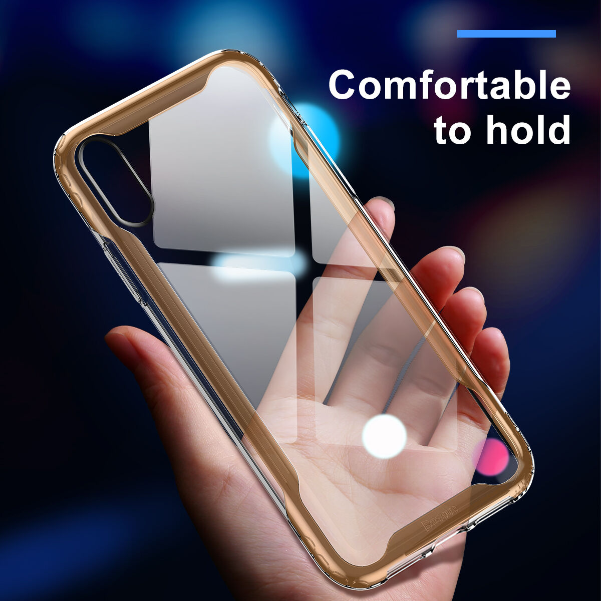 Carcasă transparentă BASEUS Armor, cu ramă, pentru iPhone XR - negru