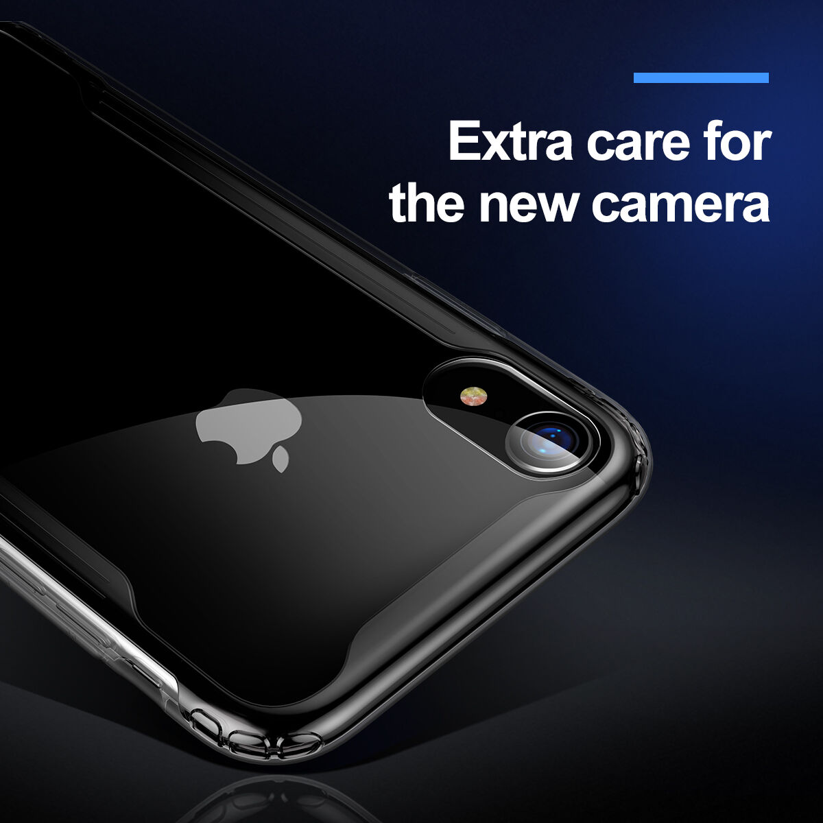 Carcasă transparentă BASEUS Armor, cu ramă, pentru iPhone XR - negru