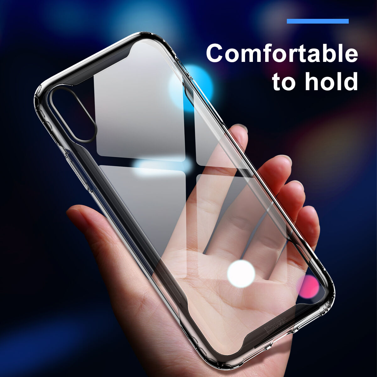 Carcasă transparentă BASEUS Armor, cu ramă, pentru iPhone XR - negru