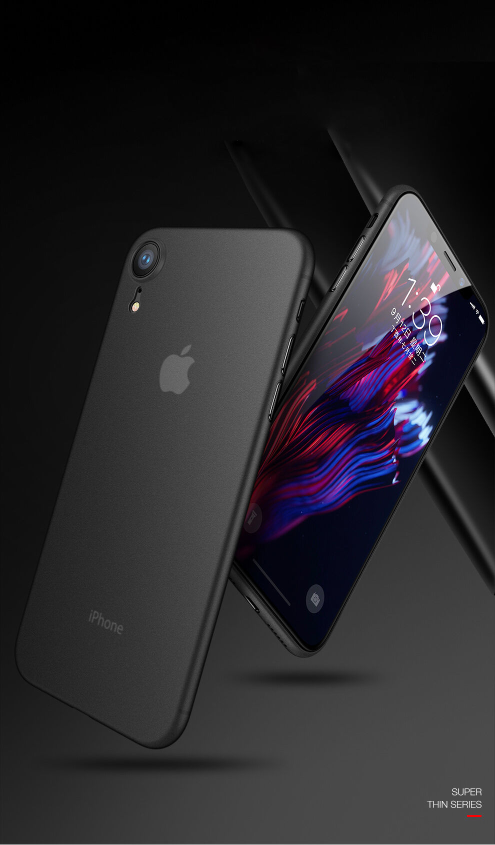Carcasă ultra subţire CAFELE, pentru iPhone XR - alb
