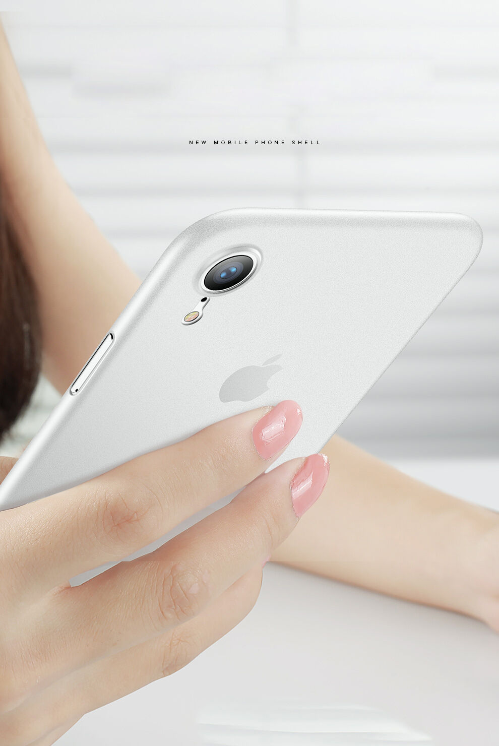 Carcasă ultra subţire CAFELE, pentru iPhone XR - alb