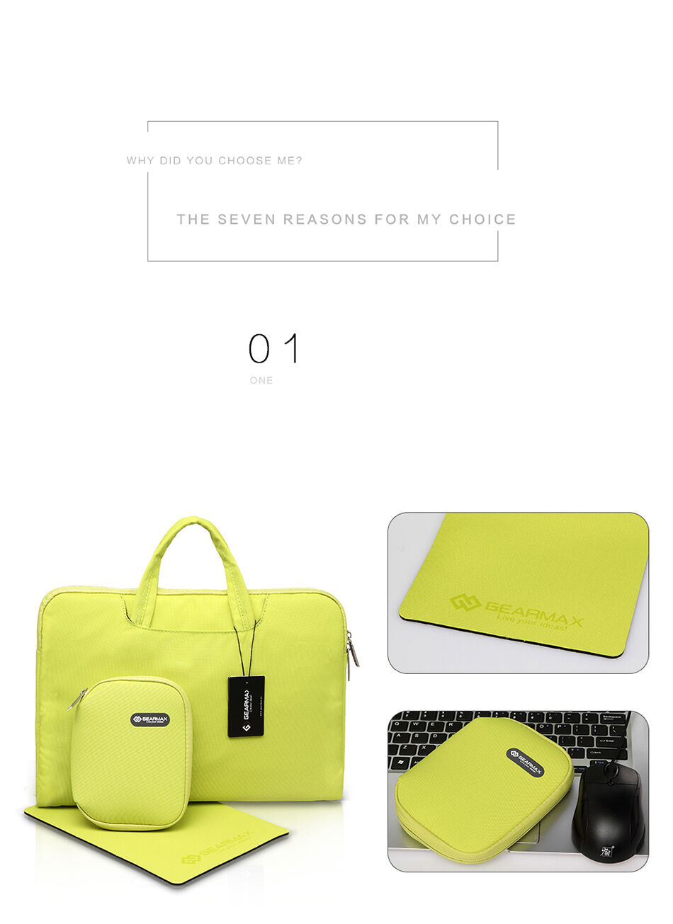Servietă GEARMAX cu buzunar şi pad pentru mouse, pentru 12
