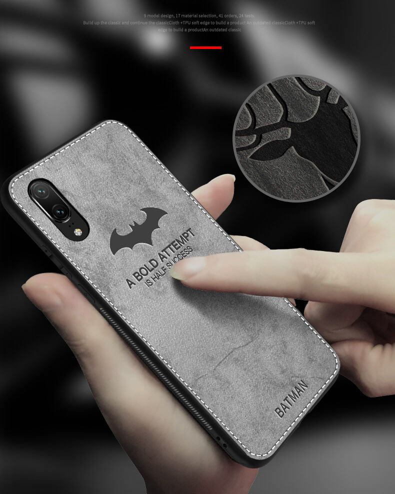 Carcasă cu suprafaţă textilă, pentru iPhone XS / iPhone X - gri