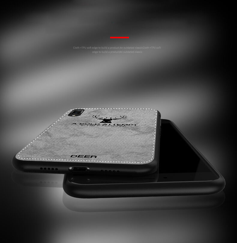 Carcasă cu suprafaţă textilă, pentru iPhone XS / iPhone X - gri