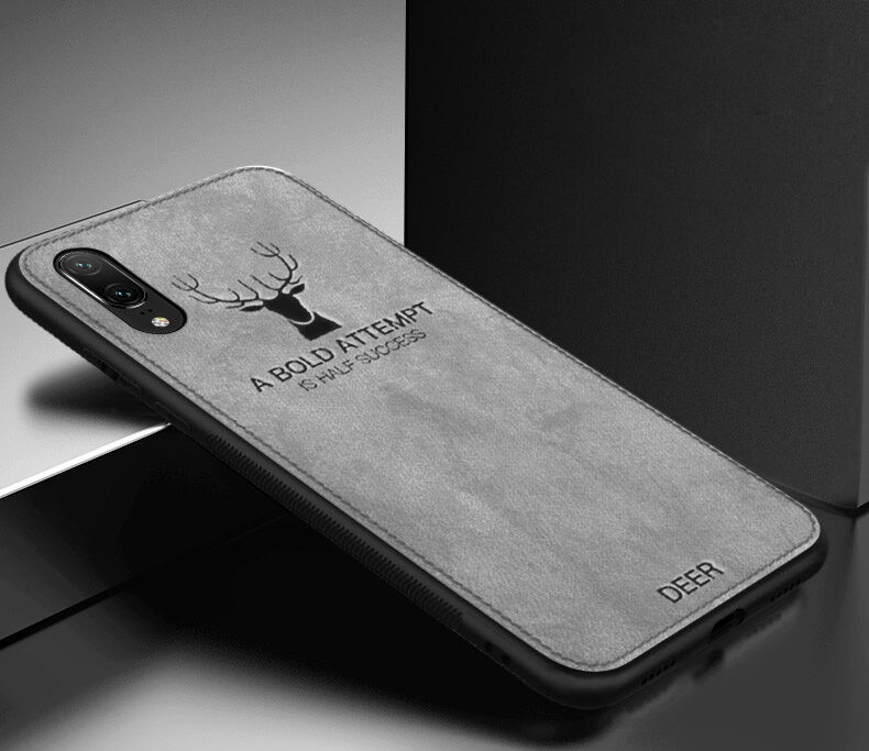 Carcasă cu suprafaţă textilă, pentru iPhone XS / iPhone X - gri