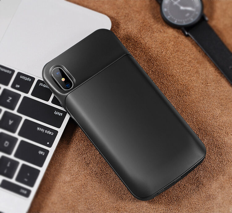 Capac ROCK, cu baterie 6000mAh, pentru iPhone XS / iPhone X - negru