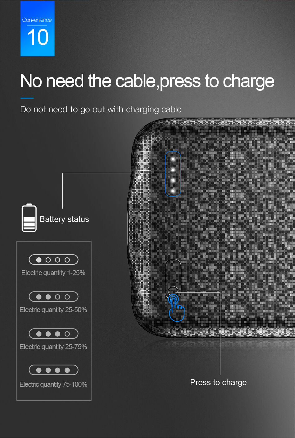 Carcasă BASEUS, cu baterie 3500mAh, pentru iPhone X - alb