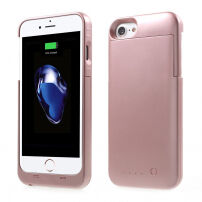 Carcasă exterioară MAXNON M7, cu baterie şi certificat MFI, pentru Apple iPhone SE (2020/2022) / 8 / 7 / 6 / 6S - 3200mAh - roz-auriu